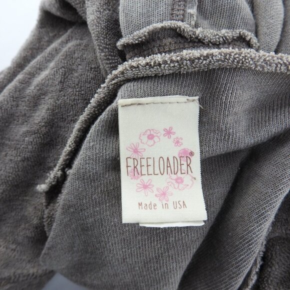 Women's Freeloader Gray Open Cardigan Super Soft Terry Cloth Sz S Distressed - Picture 3 of 3
